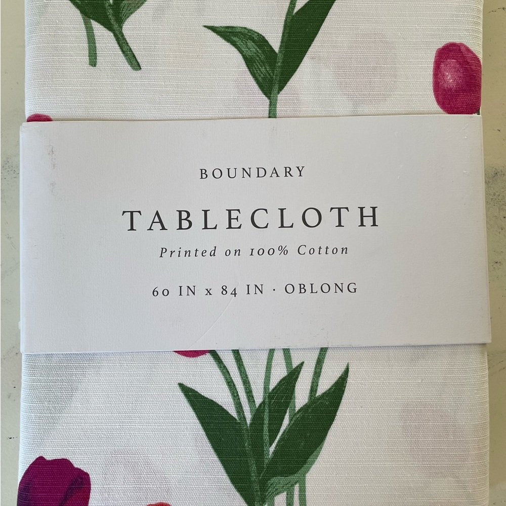 Spring Tulip Oolong Cotton Tablecloth